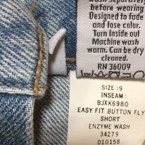 New! Calvin Klein Y2K Enzyme Wash High Waist Easy Fit Button Fly Jean Short sz 9 - Picture 9 of 10